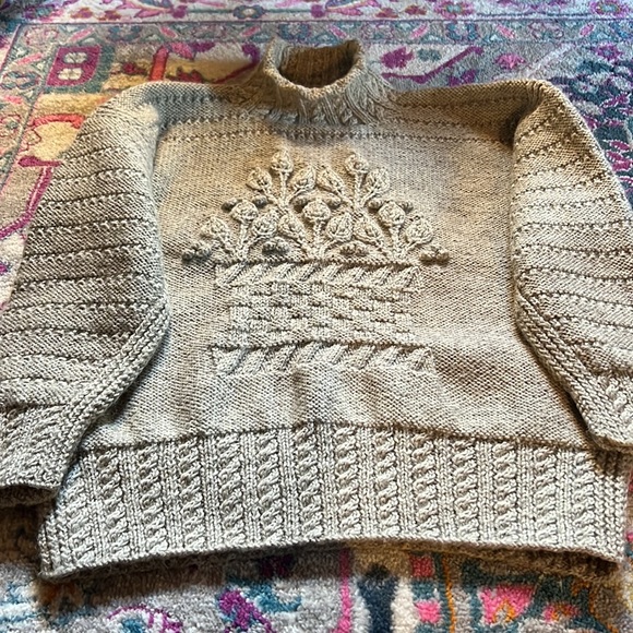 MCKENNA'S VINTAGE WOOL SWEATER OVERSIZED CHUNKY HAND KNIT CREAM MADE IN IRELAND - Picture 8 of 12